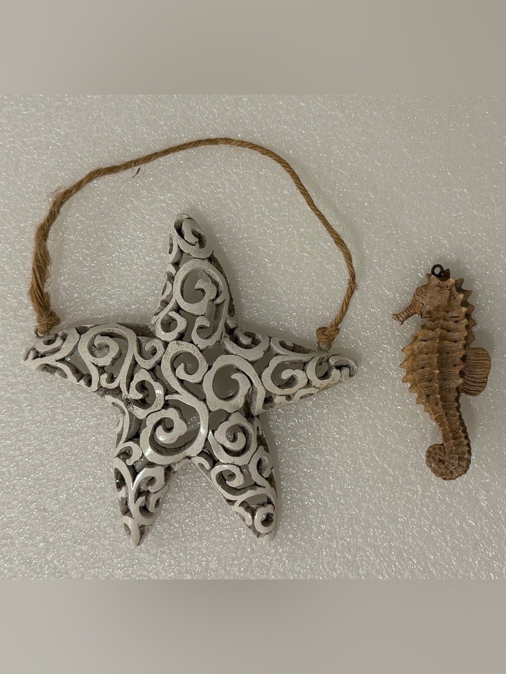 Seahorse and Starfish Ornaments